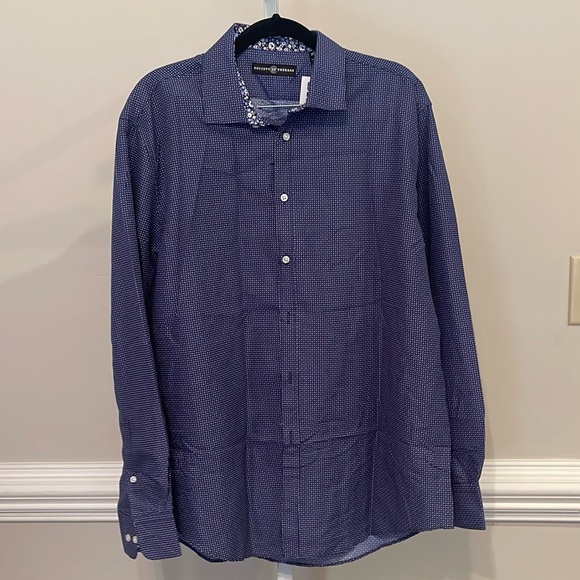 Society Of Threads Blue Long Sleeves Button Down Shirt Size L - Picture 2 of 3